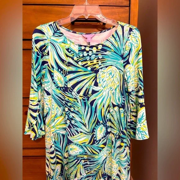 Lilly Pulitzer Long Sleeve Dress - Blue and Green - Picture 2 of 5